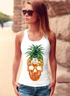 Oasap Fashion Skull Pineapple Printed Tank