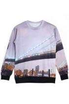 Oasap Digital Highway Print Sweatshirt