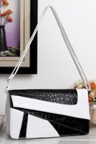 Oasap Contrast Colored Snake Skin Pattern Envelop Shoulder Bag