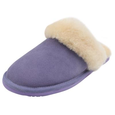 Oasap Women's Winter Warm Round Toe Flat Suede Wool Slippers