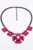 Oasap Boho Flower Short Necklace