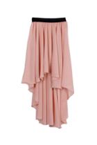 Oasap Chiffon Skirt With Irregular Hem