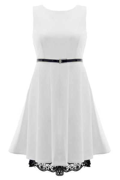 Oasap Essential White A-line Dress