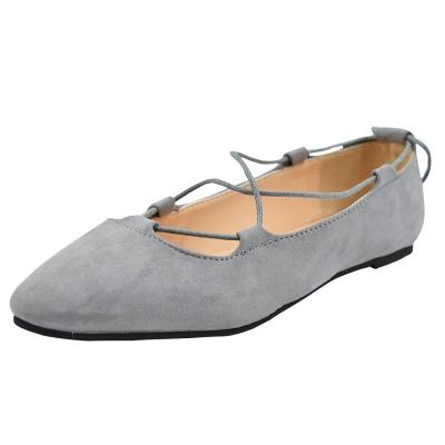 Oasap Women's Fashion Ankle Lace-up Pointed Flat Shoes