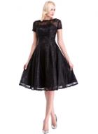 Oasap Women's Frayed Lace Trim Slim Fit Cocktail Dress