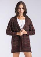 Oasap V Neck Long Sleeve Open Front Cardigan