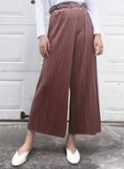 Oasap Fashion High Waist Pleated Loose Wide-leg Pants