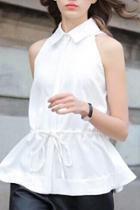 Oasap Glamourous Office Lady Sleeveless Blouse