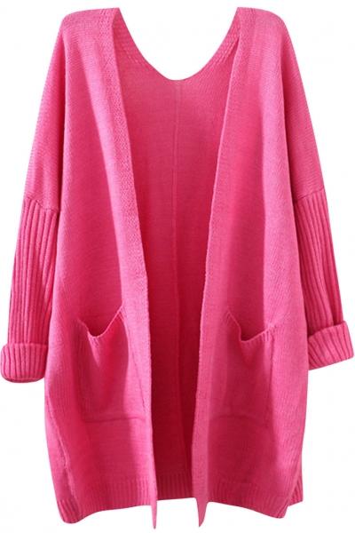 Oasap Sweet Candy Color Cardigan Sweater