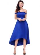 Oasap High-shine High-low Party Evening Dress