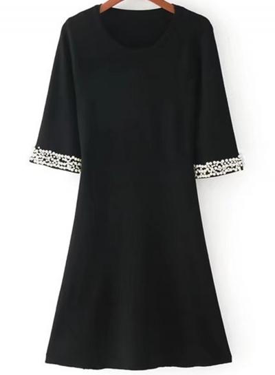 Oasap Pearl Half Sleeve Loose Knit Dress