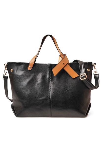 Oasap Contrast Color Bowknot Embellished Shoulder Bag