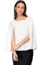 Oasap Women Cape Style Chiffon Blouse