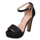 Oasap Glamour Ankle Strap Open Toe Sandal