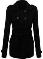 Oasap Women's Solid Color Turn Down Collar Tie Waist Trench Coat
