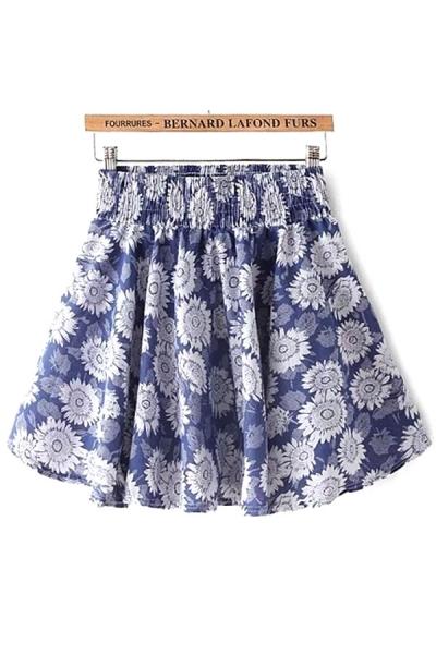Oasap Retro A-line Floral Skirt