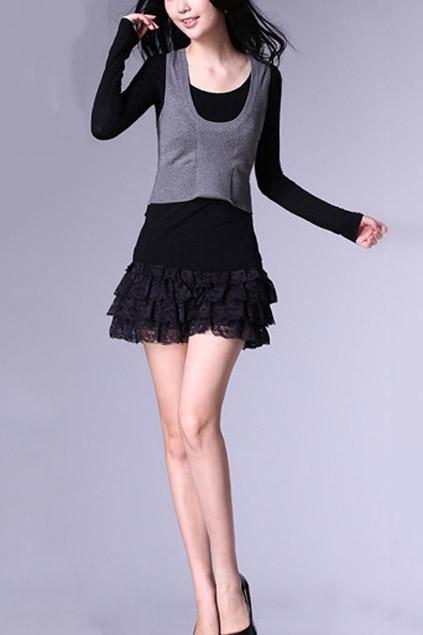 Oasap Oversized Lace Shorts With Medium Waistline