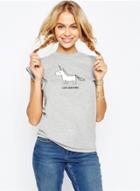 Oasap Short Sleeve Round Neck Cartoon Printed Tees