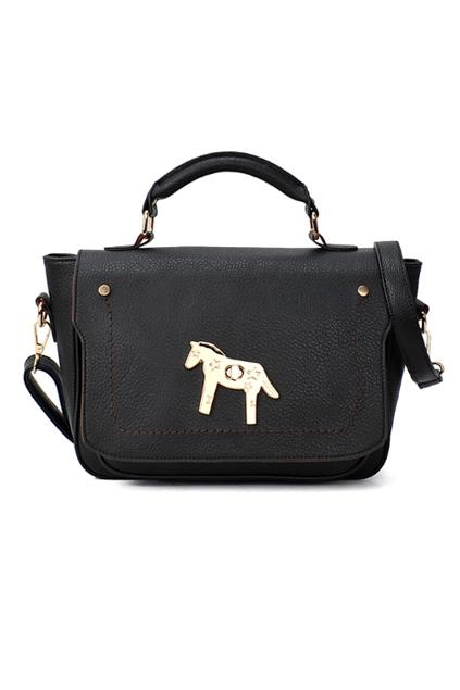 Oasap Retro Style Pony Embellished Shoulder Bag