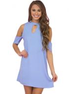 Oasap Artful Keyhole And Cold Shoulder Dress