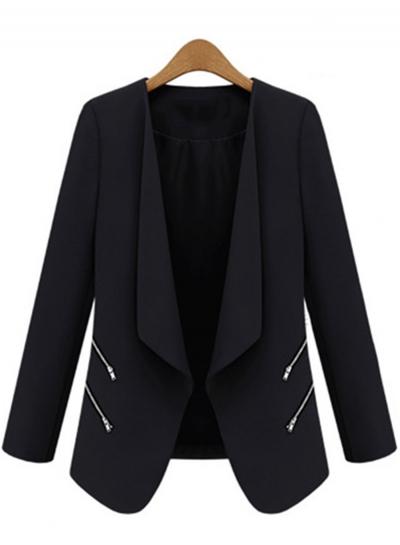 Oasap Fashion Long Sleeve Slim Fit Open Front Blazer