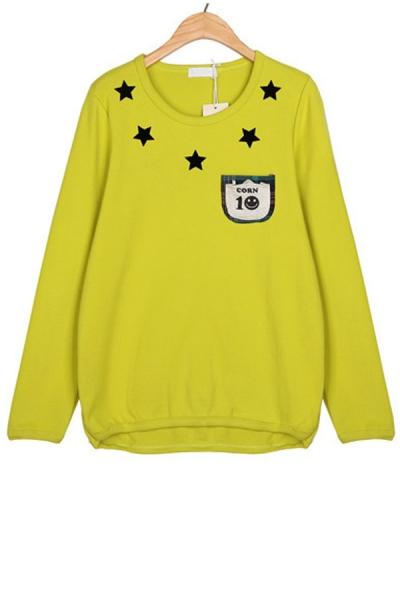 Oasap Star High-low Sweatshirt