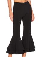Oasap Layered Ruffled Design Cropped Ankle Pants