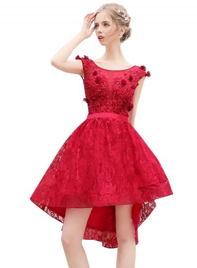 Oasap Women's Elegant Sleeveless High Low Party Wedding Dress