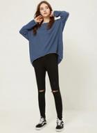 Oasap Fashion Loose Fit High Low Pullover Sweater