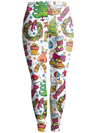 Oasap Fashion Christmas Skinny Fit Ankle Leggings