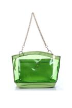 Oasap Sheer Candy Colored Chain Shoulder Bag
