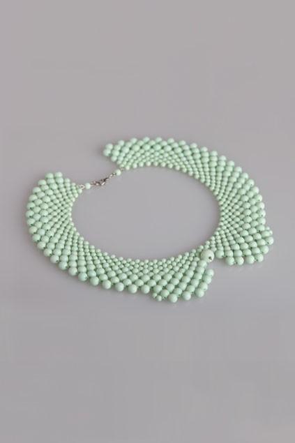 Oasap Imitation Pearl Artificial Plaited Bib Collar Necklace