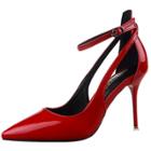 Oasap Fashion Pointed Toe Ankle Strap Cut Out High Heels Pumps