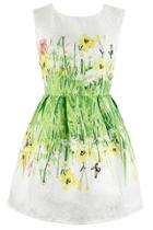 Oasap Vintage Floral Printing Sleeveless A-line Dress