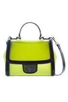 Oasap Fluorescence Candy Colored Shoulder Bag With Cross Lock