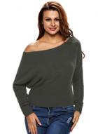 Oasap Off Shoulder Lightweight Chunky Sweater