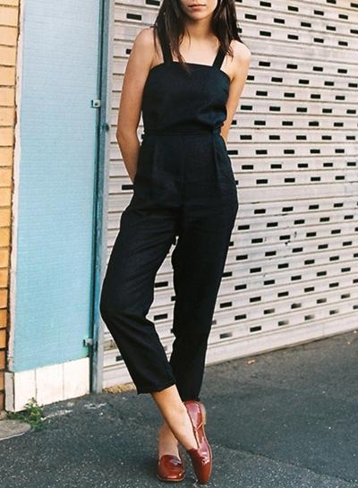 Oasap Fashion Spaghetti Strap Backless Jumpsuit