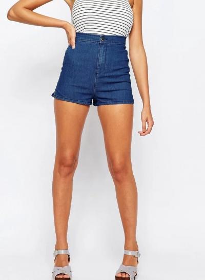 Oasap Simple Classic Slim Denim Shorts