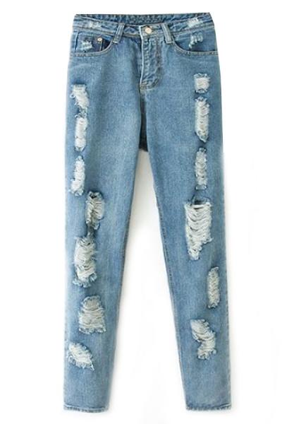 Oasap Distress Destroyed Jeans