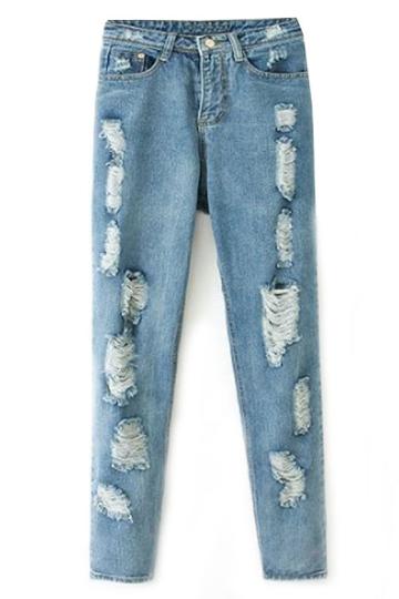 Oasap Distress Destroyed Jeans