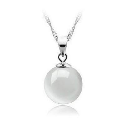Oasap 925 Sterling Silver Opal Pendent Necklace