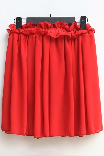 Oasap Ruffled Chiffon Skirt