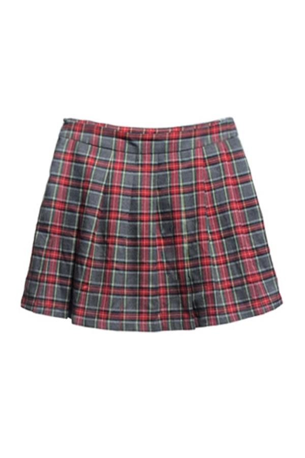 Oasap Preppy Style Plaid Skirt