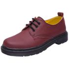 Oasap Women's Solid Lace-up Low Top Low Chunky Heels Oxfords Shoes