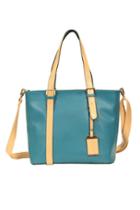 Oasap Contrast Color Pin Buckle Embellished Shoulder Bag