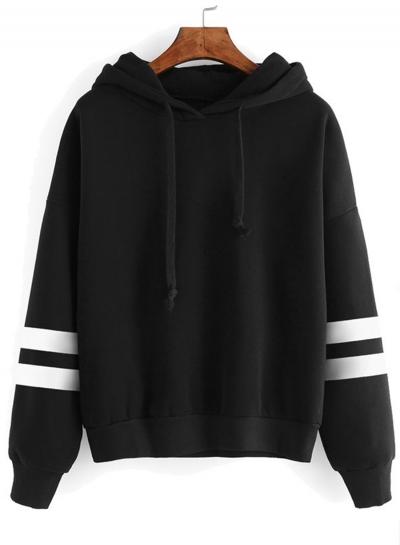 Oasap Long Sleeve Solid Color Hoodies