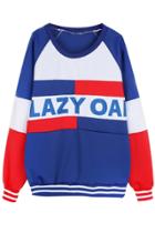 Oasap Essential Color-blocked Baseball Sweatshirt
