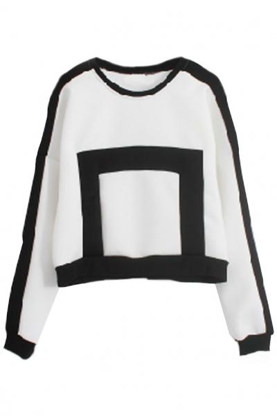 Oasap Classic Color-blocked Sweatshirt