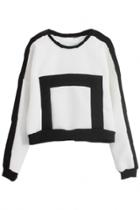 Oasap Classic Color-blocked Sweatshirt