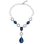 Oasap Stylish Pearl Crystal Rhinestone Necklace